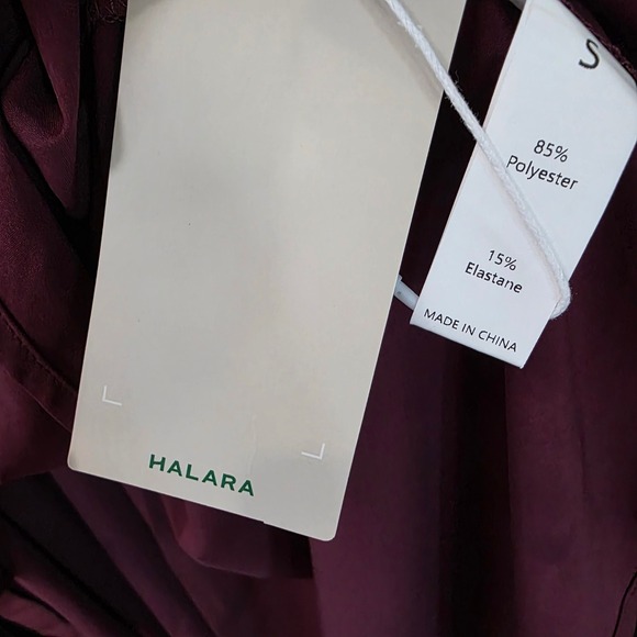 Halara Flowy Maxi Dress Womens Small Amaranth V Neck Sleeveless Hi Low Party - Picture 6 of 7